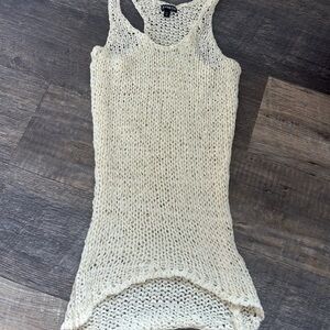 Express Cream Knit Tank Top